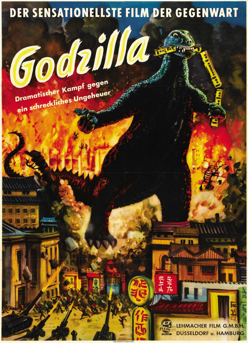 Illustration for article titled 14 carteles antiguos de Godzilla que querrás colgar en tu casa